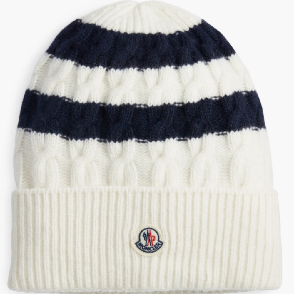 Moncler Stripe Wool Beanie